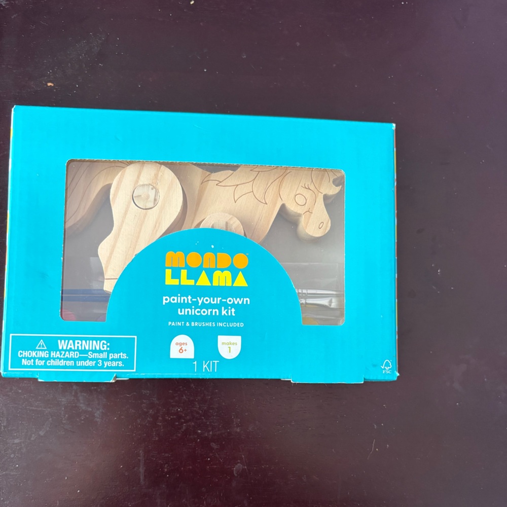 Mondo Llama Paint-Your-Own Unicorn Kit - Natural Wood